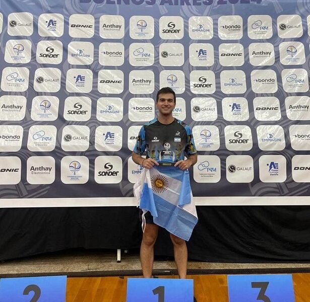Gastón Codina, el chaqueño campeón del Sudamericano de Tenis de Mesa