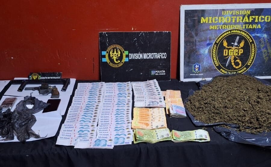 Resistencia: secuestraron marihuana, cocaína, armas de fuego y más de 800 mil pesos en efectivo