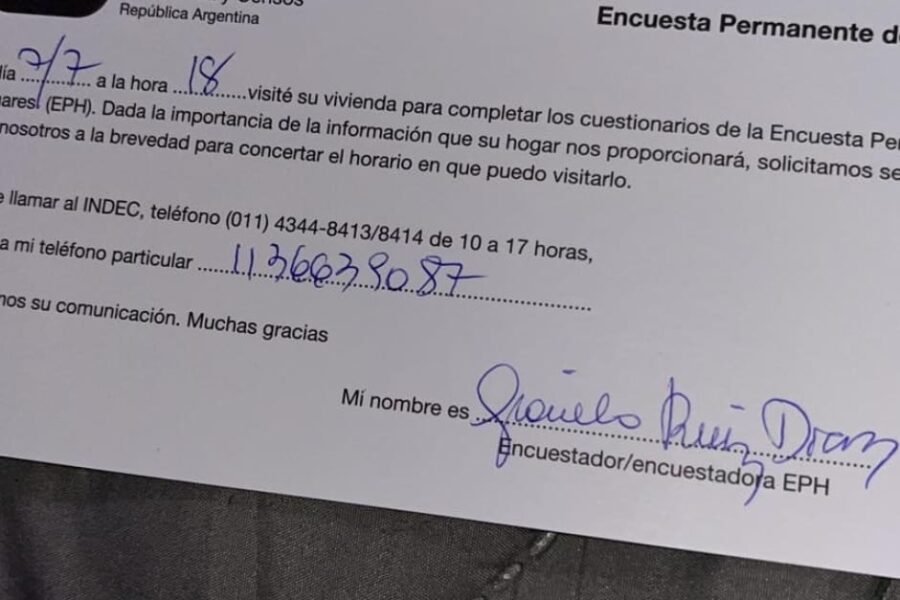 Alertan sobre falsos censista del Ministerio del Interior