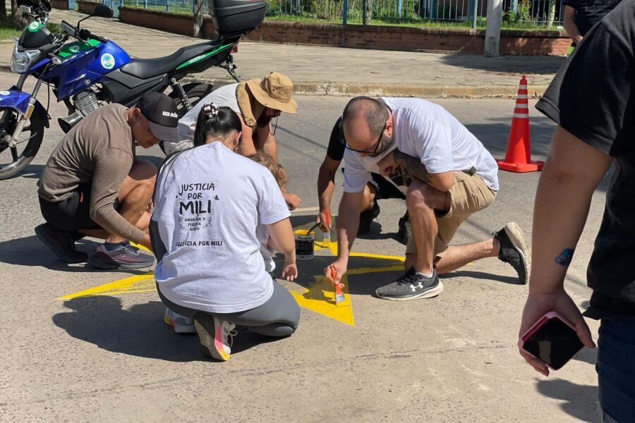 Resistencia: pintaron una estrella amarilla por Milagros Machuca