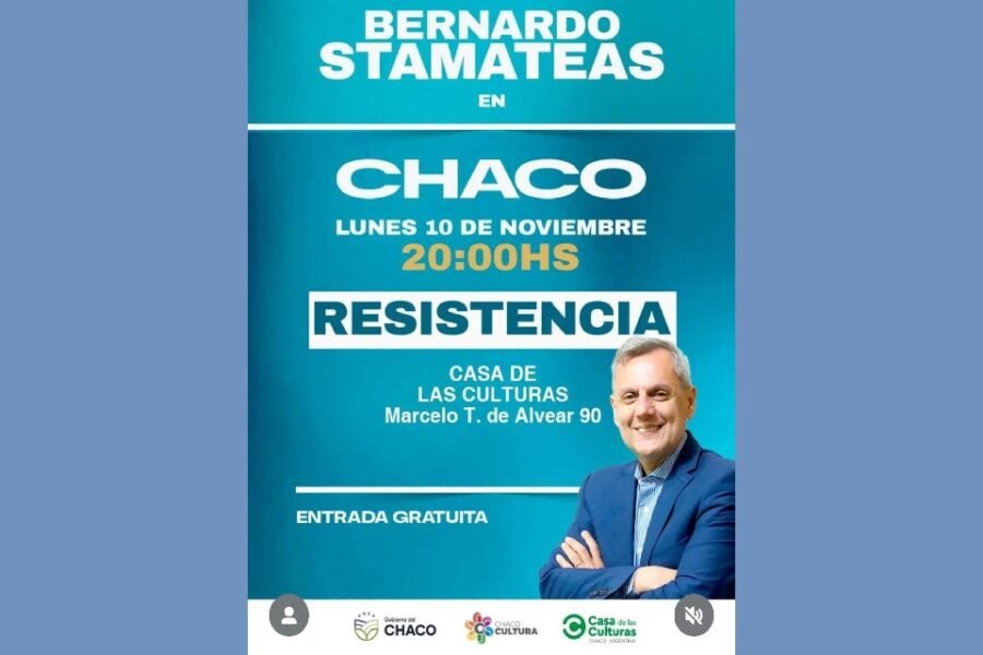 El reconocido conferencista, Bernardo Stamateas, se presenta en Resistencia