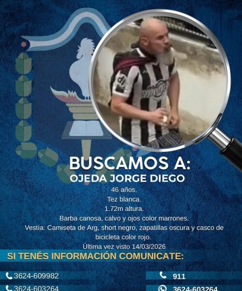 Está desaparecido hace 12 días: buscan a Diego Ojeda