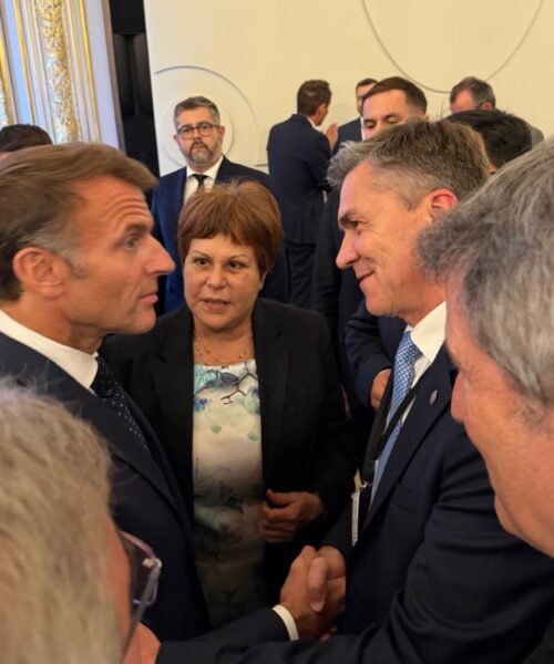 Zdero en el Palacio del Elíseo: acompañó a Milei y saludó a Macron en París